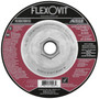 Flexovit Type 27 Depressed Center Grinding Wheels are made for angle grinding applications including weld grinding, beveling, snagging, and other surface preparation jobs requiring moderate to heavy stock removal.  Wheels are 1/4" thick, with 3 full diameters high tensile fiberglass reinforcements for maximum safety.