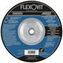 Flexovit Type 27 Depressed Center Grinding Wheels are made for angle grinding applications including weld grinding, beveling, snagging, and other surface preparation jobs requiring moderate to heavy stock removal.  Wheels are 1/4" thick, with 3 full diameters high tensile fiberglass reinforcements for maximum safety.