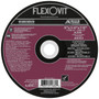 Flexovit Type 27 Depressed Center Grinding Wheels are made for angle grinding applications including weld grinding, beveling, snagging, and other surface preparation jobs requiring moderate to heavy stock removal.  Wheels are 1/4" thick, with 3 full diameters high tensile fiberglass reinforcements for maximum safety.