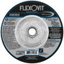 Flexovit Type 27 Depressed Center Grinding Wheels are made for angle grinding applications including weld grinding, beveling, snagging, and other surface preparation jobs requiring moderate to heavy stock removal.  Wheels are 1/4" thick, with 3 full diameters high tensile fiberglass reinforcements for maximum safety.