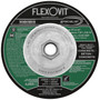 Flexovit Type 27 Depressed Center Grinding Wheels are made for angle grinding applications including weld grinding, beveling, snagging, and other surface preparation jobs requiring moderate to heavy stock removal.  Wheels are 1/4" thick, with 3 full diameters high tensile fiberglass reinforcements for maximum safety.