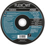 Flexovit Type 28 Depressed Center Grinding Wheels are made for angle grinding applications including weld grinding, beveling, snagging, and other surface preparation jobs requiring moderate to heavy stock removal.  The Type 28 ‘saucer’ shape allows the operator to aggressively grind at angles less than 15 degrees, improving operator comfort.  The concave shape also provides wider surface contact for grinding broad surfaces.  Wheels are ¼” thick, with 3 full diameter high tensile fiberglass reinforcements for maximum safety.