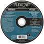 Flexovit Type 28 Depressed Center Grinding Wheels are made for angle grinding applications including weld grinding, beveling, snagging, and other surface preparation jobs requiring moderate to heavy stock removal.  The Type 28 ‘saucer’ shape allows the operator to aggressively grind at angles less than 15 degrees, improving operator comfort.  The concave shape also provides wider surface contact for grinding broad surfaces.  Wheels are ¼” thick, with 3 full diameter high tensile fiberglass reinforcements for maximum safety.