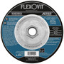 Flexovit Type 27 Depressed Center Combination Wheels are designed for metal fabrication jobs that require alternating between
cutting and light angle grinding.  This eliminates the need for changing wheels, or using two tools to complete the job. 
Combination Wheels are fully reinforced on the back and center of the wheel to prevent edge chipping while angle grinding.