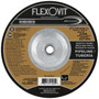 Flexovit Type 27 Depressed Center Combination Wheels are designed for metal fabrication jobs that require alternating between
cutting and light angle grinding.  This eliminates the need for changing wheels, or using two tools to complete the job. 
Combination Wheels are fully reinforced on the back and center of the wheel to prevent edge chipping while angle grinding.