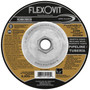 Flexovit Type 27 Depressed Center Combination Wheels are designed for metal fabrication jobs that require alternating between
cutting and light angle grinding.  This eliminates the need for changing wheels, or using two tools to complete the job. 
Combination Wheels are fully reinforced on the back and center of the wheel to prevent edge chipping while angle grinding.