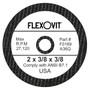 Flexovit fully reinforced Small Diameter Wheels are designed for use on die grinders and straight grinders.  Wheels from .035” through 1/8” thick are designed for cutting applications.  Wheels from 3/16” through 1/2” thickness are designed for grinding using the periphery of the wheel as the grinding face.