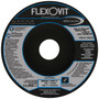 Flexovit Type 27 Depressed Center Grinding Wheels are made for angle grinding applications including weld grinding, beveling, snagging, and other surface preparation jobs requiring moderate to heavy stock removal.  Wheels are 1/4" thick, with 3 full diameters high tensile fiberglass reinforcements for maximum safety.