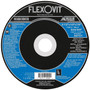 Flexovit Type 27 Depressed Center Cutoff Wheels are designed for extra heavy duty cutting applications, notching, and for narrow surface peripheral grinding applications such as grinding root pass welds.  These wheels should not be used for grinding on an angle (see Depressed Center Combination Wheels for cutting, notching, and light angle grinding applications.)