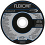 Flexovit Type 27 Depressed Center Cutoff Wheels are designed for extra heavy duty cutting applications, notching, and for narrow surface peripheral grinding applications such as grinding root pass welds.  These wheels should not be used for grinding on an angle (see Depressed Center Combination Wheels for cutting, notching, and light angle grinding applications.)