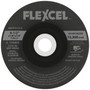 FLEXCEL Type 27 and Type 29 Semi-Flexible Wheels can remove material aggressively like a grinding wheel, and blend and finish like a sanding disc.  FLEXCEL wheels flex to contoured surfaces giving a smooth finish without gouging. Faster stock removal than standard depressed center wheels.  Wheel of choice when working with Aluminum.  Load resistant.