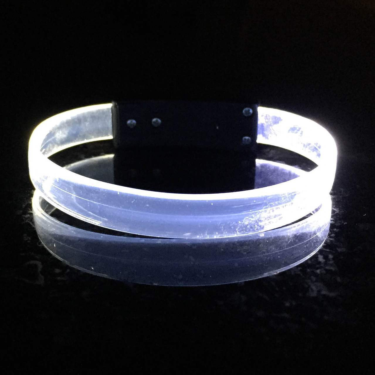LIGHT WAVES LED WRISTBANDS PERSONALIZED CUSTOM Light Up Optical Engraved LED Bands