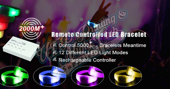 led remote control wristbands crowdsync