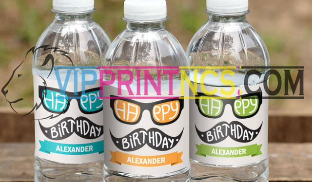 custom water bottle labels