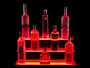 remote controlled, multi-color, illuminated, LED, Bar, Shelf, Liquor, Bottle, Light up, Glorifier, Showcase,Bar top