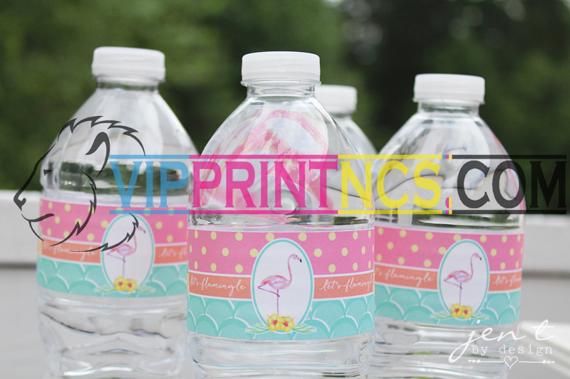 Custom Water Bottle Self Adhesive Labels 1.25 x 8.5 Wedding