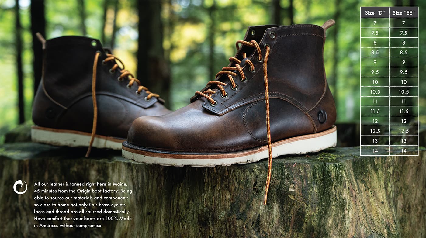 origin boots sizing