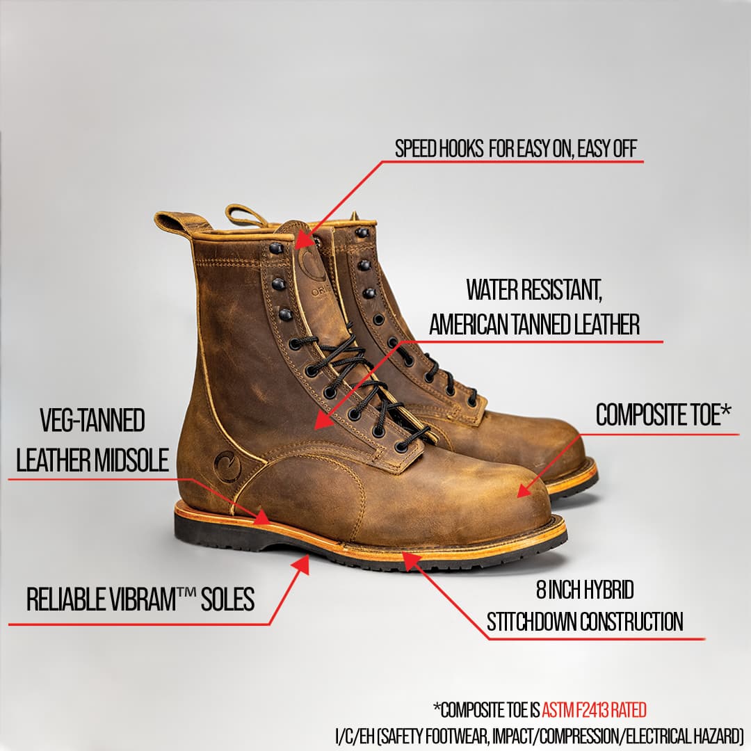 The BUILT Boot - Whiskey Mini-Lug - Origin USA