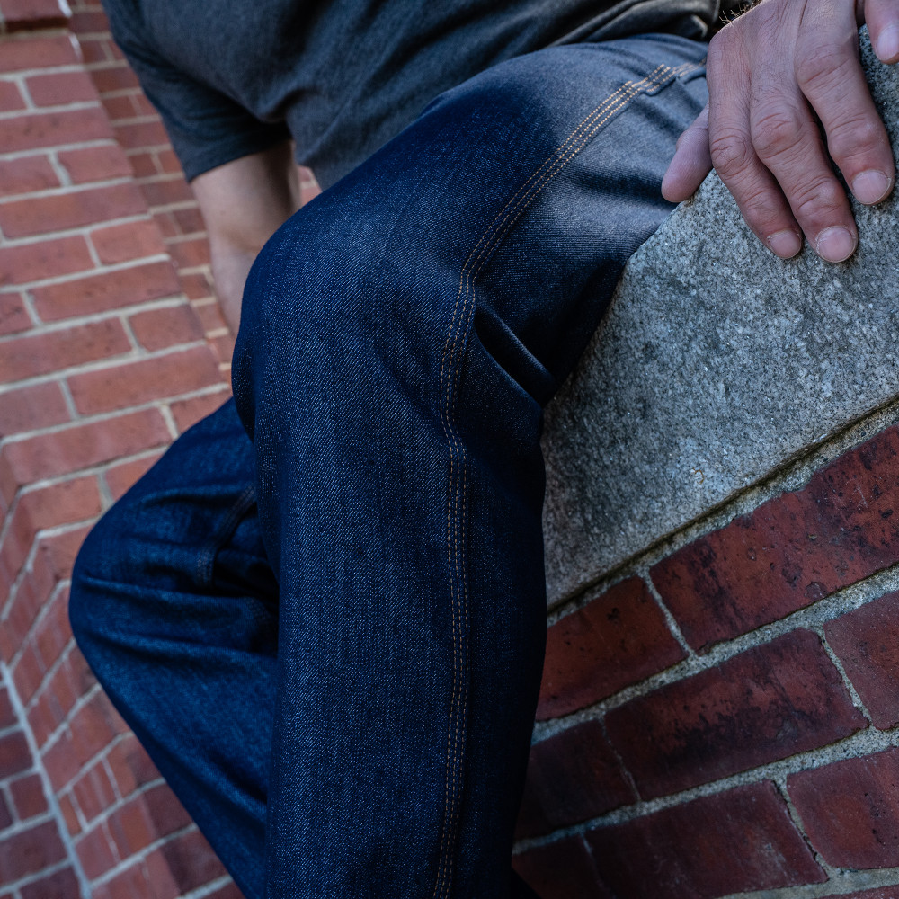 Jocko Willink Origin Maine Jeans Men 42x32 Blue Handmade Cotton Dark