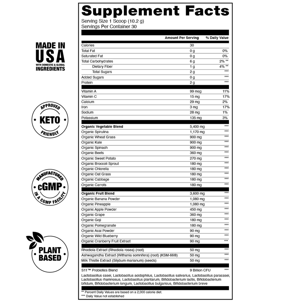 Discipline Go Energy Drink Nutrition Facts