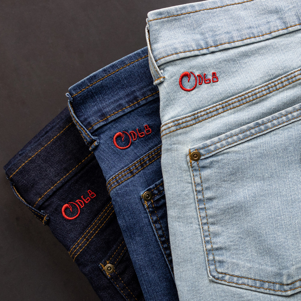 DELTA 68 DENIM JEANS FIGHTER FIT DARK WASH Origin USA