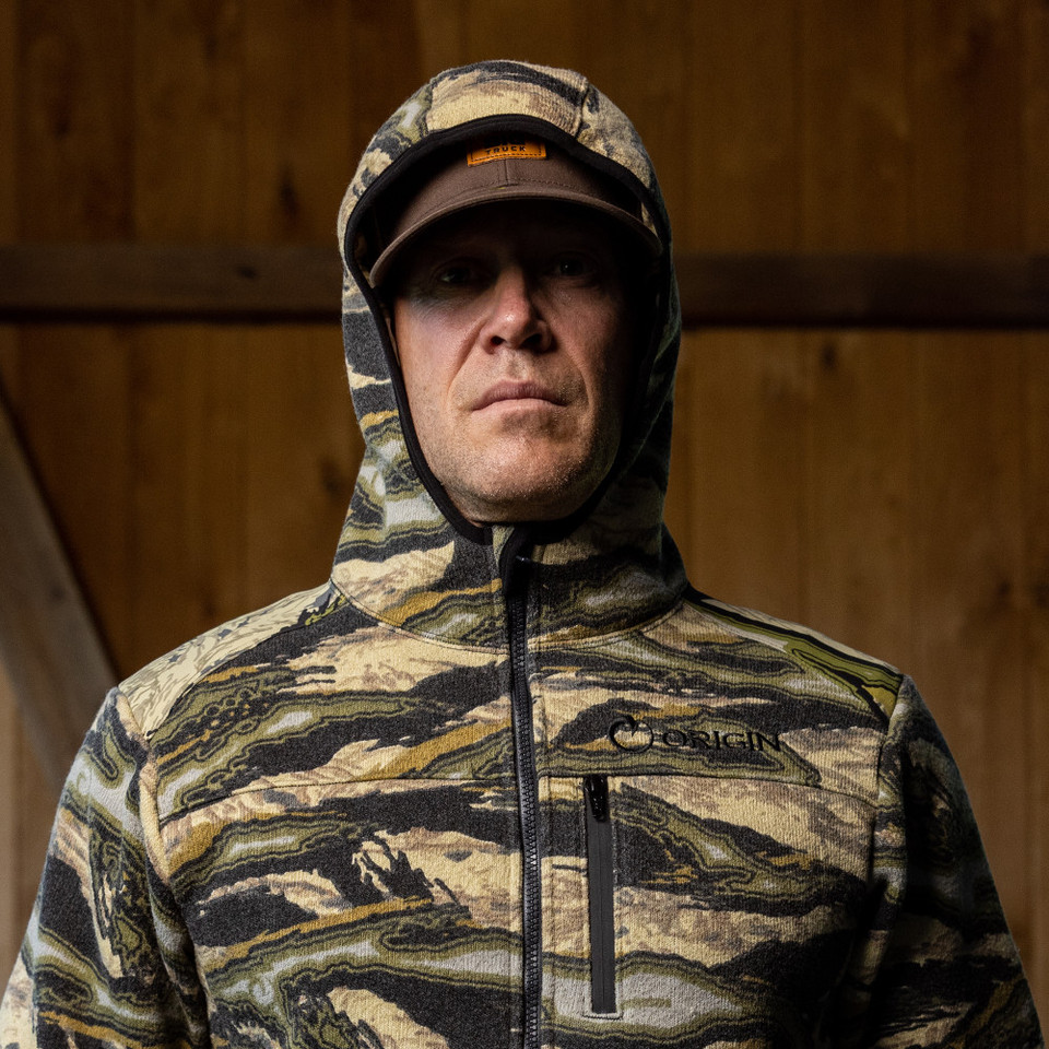 STEALTH WOOL™ HOODED JACKET ORIGIN RAPTOR™ WOODLAND CAMO Origin USA