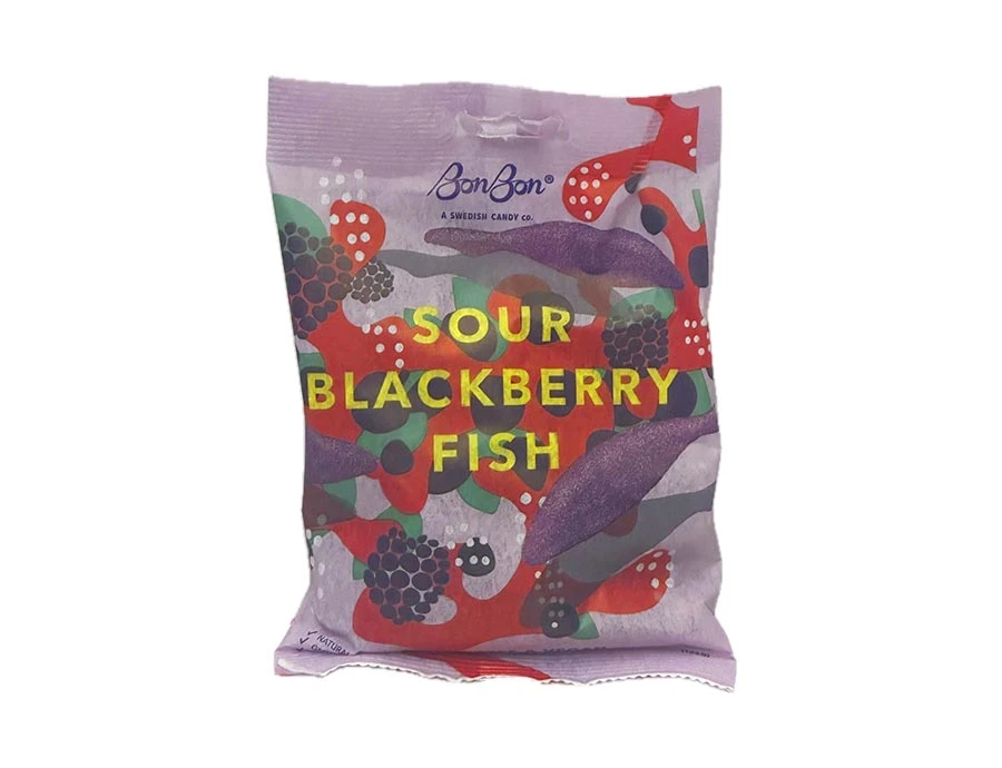 Sour Blackberry Fish-Swedish Candy-  Vegan/Gluten-Free