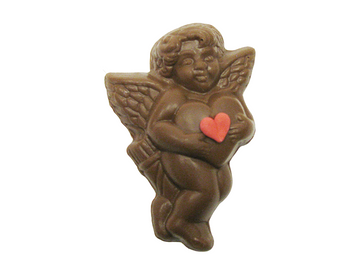 Solid chocolate Cupid weighing 1.5 ounces.  Delicious and adorable!