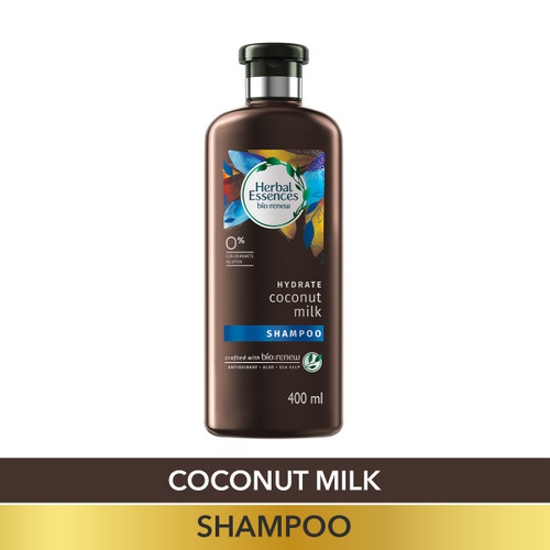 Herbal Essences Coconut Milk SHAMPOO- For Hydration- No Paraben, No Colorants, No Gluten , 400 ML
