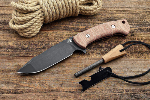 The Ranch Harpoon Spanto -Battle Black- Red Canvas Micarta The Ranch Harpoon Spanto -Battle Black- Red Canvas Micarta