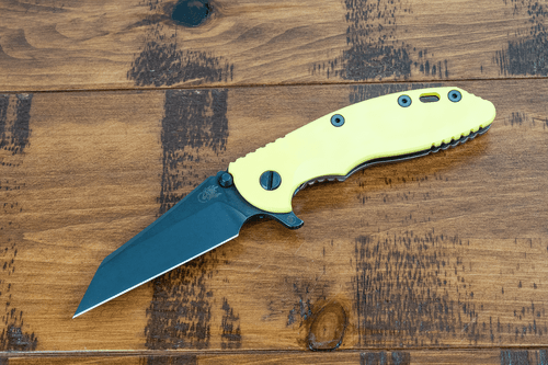 XM-18 3.5" Fatty Wharncliffe-S45VN-Textured Stonewash Bronze-Smooth Yellow G10-Black Nitride Hardware