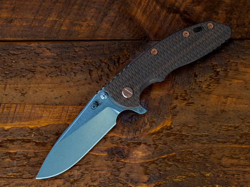 XM-18 3.5- Slicer Hollow Ground-S45VN-Stonewash Blade-Bead Blast-Walnut-Copper Hardware