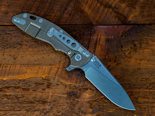 XM-18 3.5- Slicer Hollow Ground-S45VN-Stonewash Bronze-Coyote G10-Bead Blast Hardware-Holey Clip