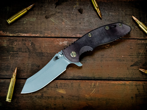 Assembly Special-XM-18 3.5"-S45VN-Skinner-Battle Purple/Rose Gold-Smooth Burgundy Micarta-Rose Gold Titanium Hardware-Scale Side