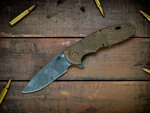 XM-18 3.5- Slicer Flat Ground-S45VN-BPU980-Textured Milled Horsehead