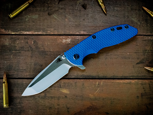 XM-18 3.5" Spanto-S45VN-Two Tone-Bead Blast-Blue G10-Blue Ti Hardware