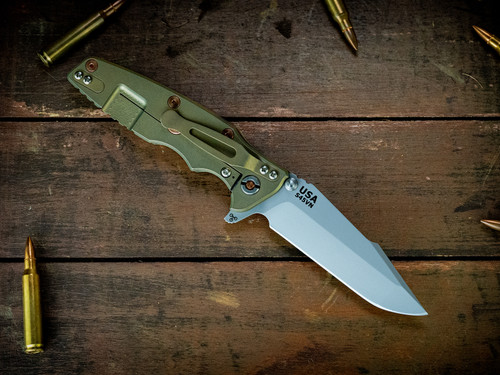 Eklipse-S45VN-Harpoon Spanto-Bead Blast Gold-Textured Natural Micarta-Copper Hardware