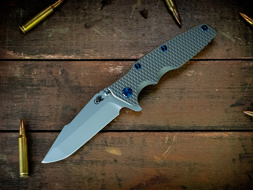 Eklipse-S45VN-Harpoon Spanto-Bead Blast Bronze-Full Titanium-Blue Ti Hardware
