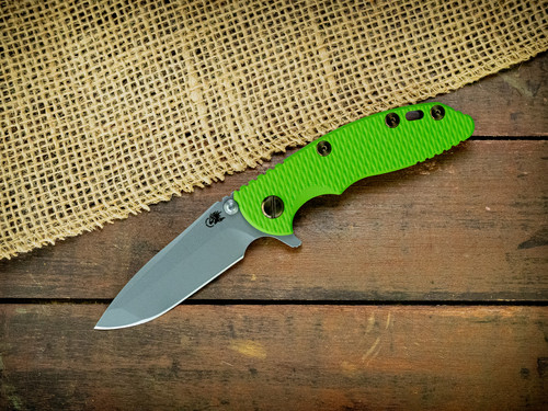 XM-18 3" Spanto-Battle Green-Lime Green G10-Bronze Ti Hardware