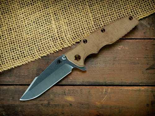 Eklipse-S45VN-Harpoon Spanto-Stonewash Special Ano-Smooth Natural Micarta-Bronze Ti hardware
