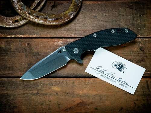 Rick's Reserve-XM-18 3.5" Spanto-S45VN-Stonewash-Black G10-Scale Side