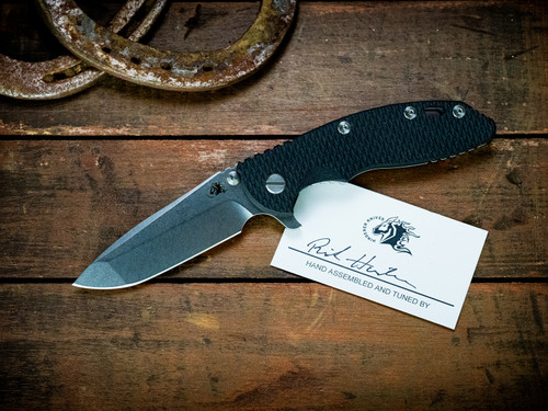 Rick's Reserve-XM-18 3.5" Spanto-S45VN-Stonewash-Black G10-Scale Side
