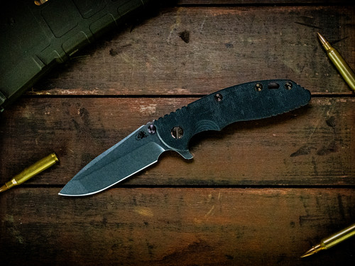 Assembly Special-XM-18 3.5" Spanto-S45VN-Stonewash Bronze/Purple-Smooth Black Micarta-Bronze Titanium Hardware/TS-Scale Side