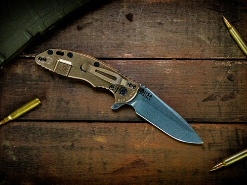 Assembly Special-XM-18 3.5" Spanto-S45VN-Stonewash Bronze-Smooth Black G10-Black Nitride Hardware-Lockside