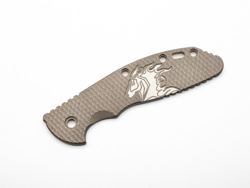 XM-24-Titanium Scale-Textured-Milled Horse Head Logo-Working Finish-Working Finish/Silver