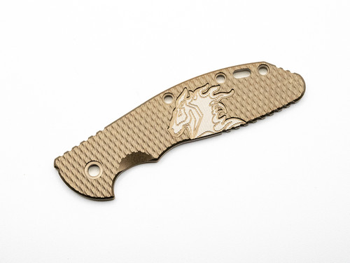 XM-24-Titanium Scale-Textured-Milled Horse Head Logo-Stonewash Bronze-Bronze/Silver