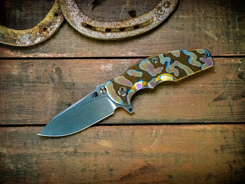 Assembly Special-Jurassic-Slicer Hollow Ground-Magnacut-Full Stonewash Paint Titanium-Titanium Hardware/TS-Holey Clip-Scale Side