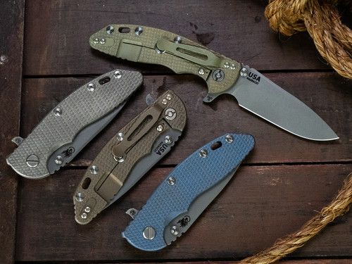 CAT-XM-18 3.5" Skinny Slicer-Hollow Ground-Magnacut-Full Ripple Titanium-Working/Battle Finish