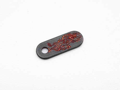Hinderer Knives/Steel Flame Niobium Dragon Tab – Reversed Dragon - Copper Color