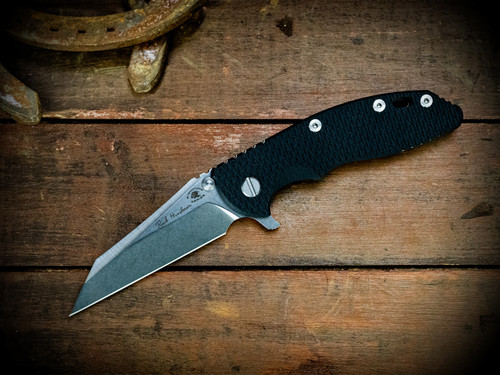 XM-18 3.5" Wharncliffe-M390-Signature Series-Stonewash-Black G10-Scale Side